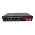 10/100 / 1000M Gigabit Fiber Optic Media Converter avec 4 ports RJ45 et double port fibre FC